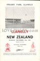 Llanelli v New Zealand 1963 rugby  Programme